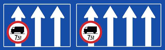 7.5 tondan ağır araca sol şerit yasak